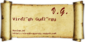 Virágh György névjegykártya