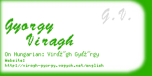 gyorgy viragh business card